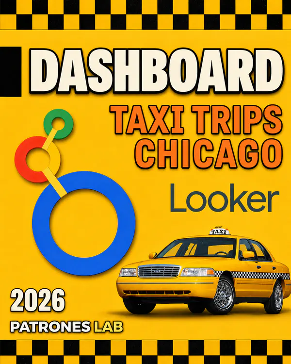 Carátula del proyecto «Dashboard con Looker Studio · Taxi Trips Chicago» — Patrones Lab